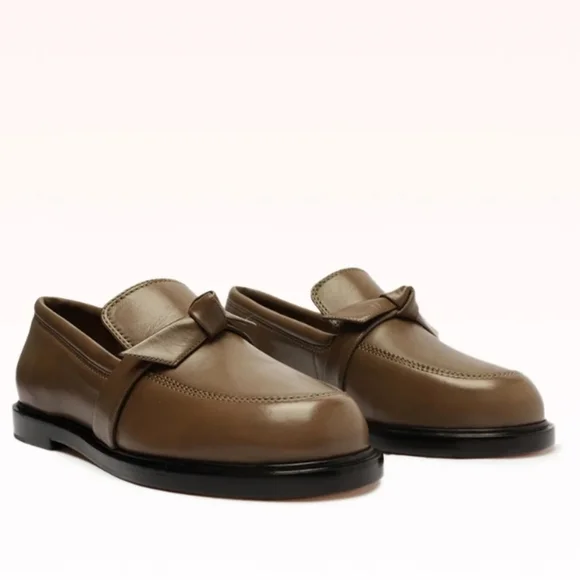 NWT$450 ALEXANDRE BIRMAN Clarita Chunky Leather Loafers In Trout color Sz 39 (9) - Picture 2 of 16